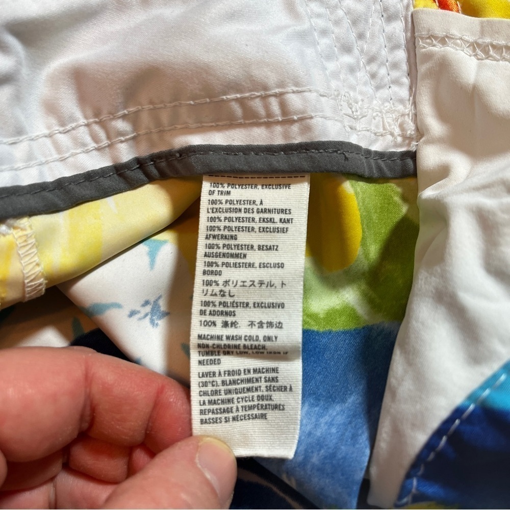 Abercrombie & Fitch Men's Bright Hawaiian Swim Board Shorts Size Small Beach - Picture 10 of 11
